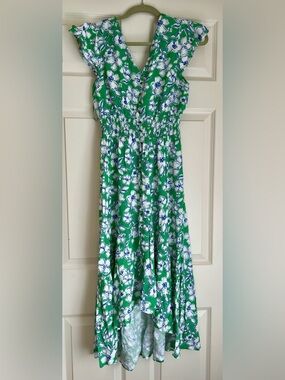 Just the Girl Green Floral Midi Skirt - Women's Summer Skirt L
